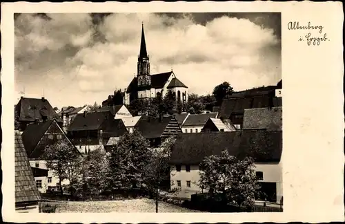 Ak Altenberg im Erzgebirge, Teilansicht mit Kirche