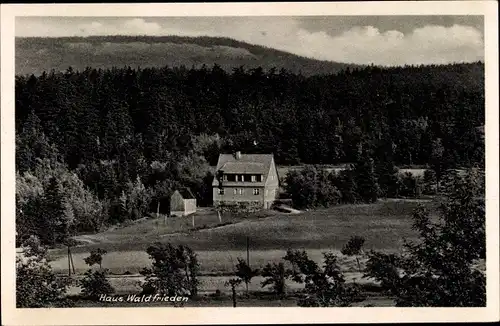 Ak Schellerhau Altenberg im Erzgebirge, Blick auf Haus Waldfrieden, Bes. Kempe