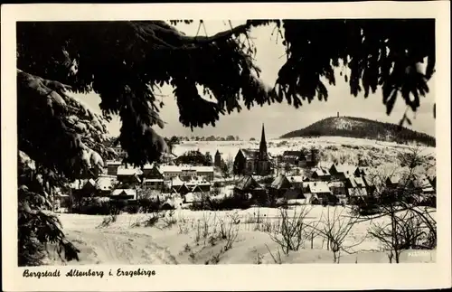 Ak Altenberg im Erzgebirge, Panorama, Winteransicht