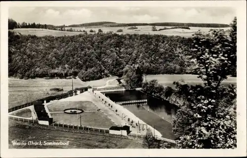 Ak Weida in Thüringen, Blick auf das Sommerbad