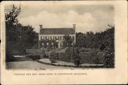 Ak Oostwolde Groningen, Pastorie der Ned. Herv. Kerk