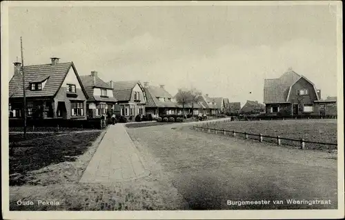 Ak Oude Pekela Groningen Niederlande, Burgem. van Weeringstraat