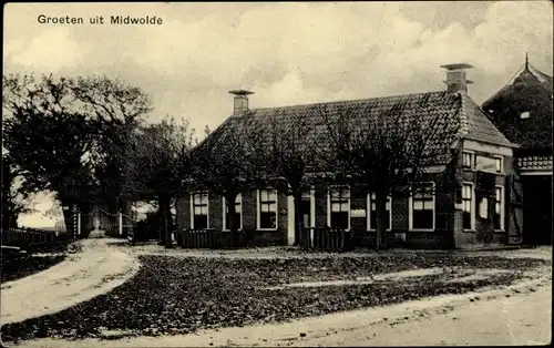 Ak Midwolde Groningen Niederlande, Haus