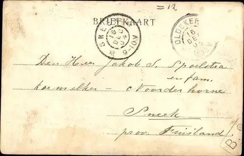 Ak Niekerk Groningen, Straße, Häuser