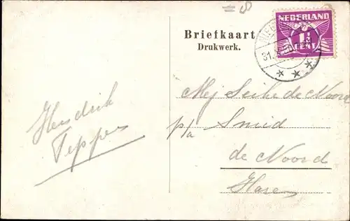 Ak Nieuwolda Groningen, Straßenpartie, Häuser