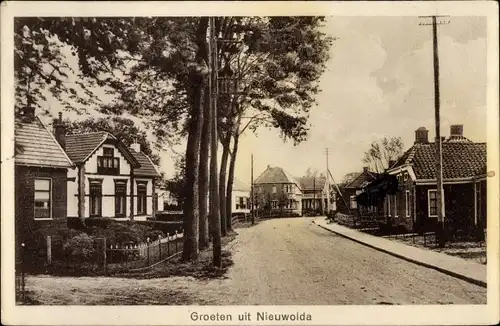 Ak Nieuwolda Groningen, Straßenpartie