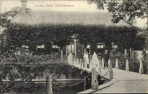 Ak Leens Groningen Niederlande, Huize Verhildersum