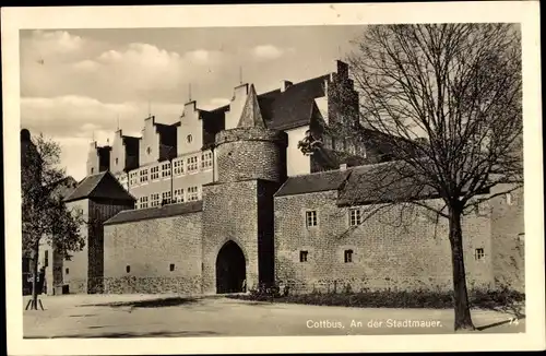 Ak Cottbus Niederlausitz, An der Stadtmauer