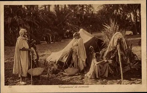 Ak Maghreb, Campement de nomades, Nomadenlager, Lehnert & Landrock 169