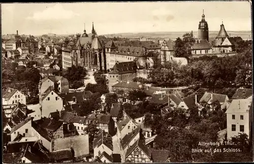 Ak Altenburg in Thüringen, Blick auf den Ort mit Schloss