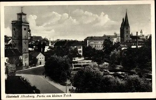 Ak Altenburg Thüringen, Skatstadt, Partie am kleinen Teich