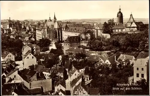 Ak Altenburg in Thüringen, Blick auf den Ort mit Schloss