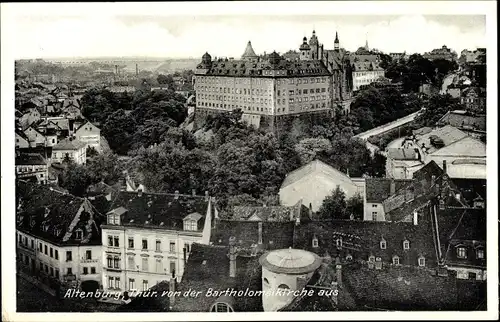 Ak Altenburg in Thüringen, Blick auf den Ort von der Bartholomäikirche aus