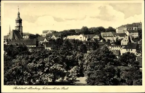 Ak Altenburg in Thüringen, Teilansicht der Stadt mit Blick auf die Kirche
