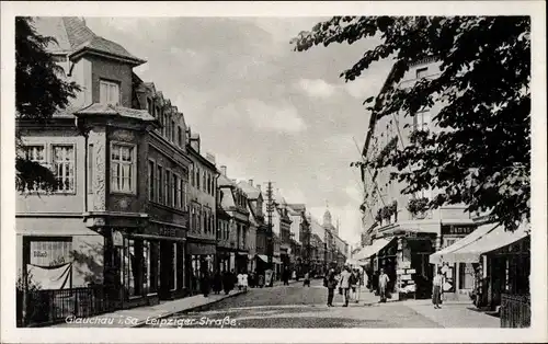 Ak Glauchau in Sachsen, Leipziger Straße