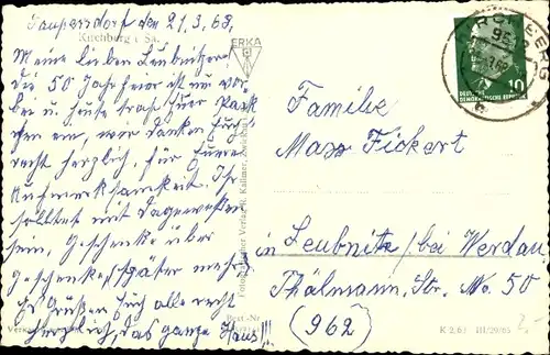 Ak Kirchberg in Sachsen, Panorama