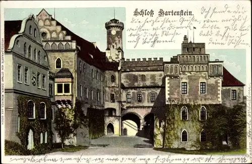 Ak Hartenstein im Erzgebirge Sachsen, Schloss Hartenstein
