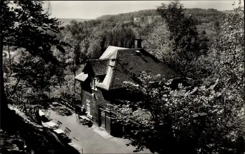 Ak Hartenstein im Erzgebirge Sachsen, Gaststätte Forsthaus Prinzenhöhle