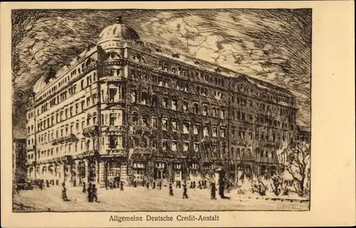 Ak Leipzig in Sachsen, Allgemeine Deutsche Credit-Anstalt, Hauptbank Leipzig