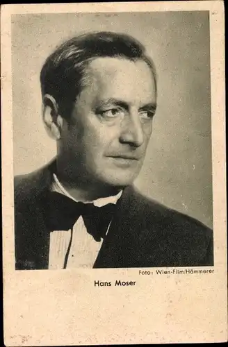 Ak Schauspieler Hans Moser, Portrait, Fliege, Ross Verlag