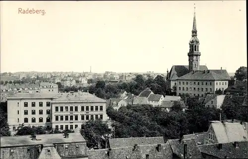 Ak Radeberg in Sachsen, Panorama vom Ort