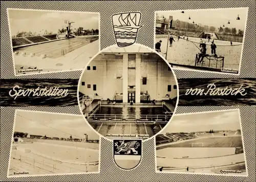 Ak Hansestadt Rostock, Sportstätten, Eisstadion, Eishockey, Neptunbad, Ostseestadion, Wappen