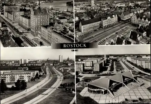 Ak Hansestadt Rostock, Lange Straße, Stadthafen, Südstadt, Ernst-Thälmann-Platz, Kosmos Gaststätte