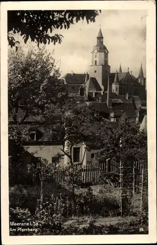 Ak Meerane in Sachsen, Am Pfarrberg, Kirche