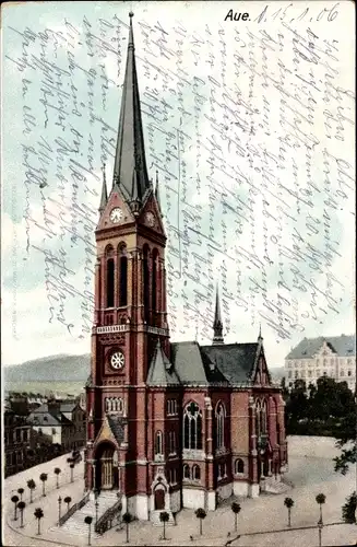 Ak Aue im Erzgebirge, Pfarrkirche Sankt Nikolai
