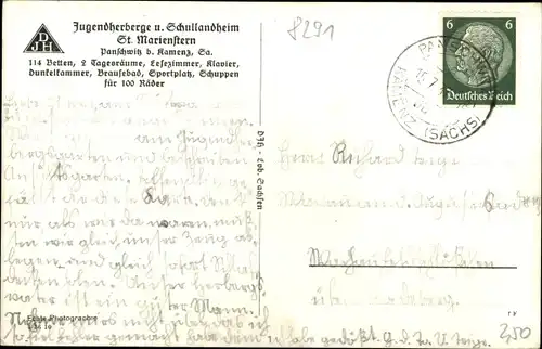 Ak Panschwitz Kuckau Sachsen, DJH, Jugendherberge St. Marienstern