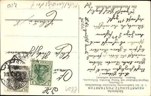 Ak Scheibe Mittelherwigsdorf in der Oberlausitz, Felsenmühle, Wassermühle