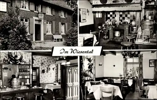 Ak Lembeck Dorsten in Westfalen, Gaststätte im Wiesental, Theke, Speiseraum