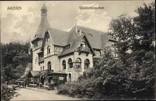 Ak Aachen, Blick auf das Waldschlösschen