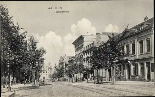Ak Aachen in Nordrhein Westfalen, Theaterstraße