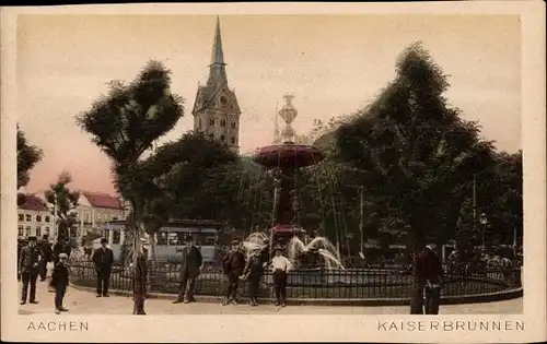 Ak Aachen in Nordrhein Westfalen, Kaiserbrunnen