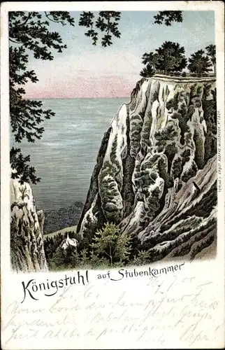 Litho Sassnitz auf der Insel Rügen, Königstuhl auf Stubbenkammer