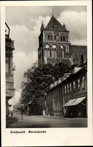 Ak Hansestadt Greifswald, Marienkirche