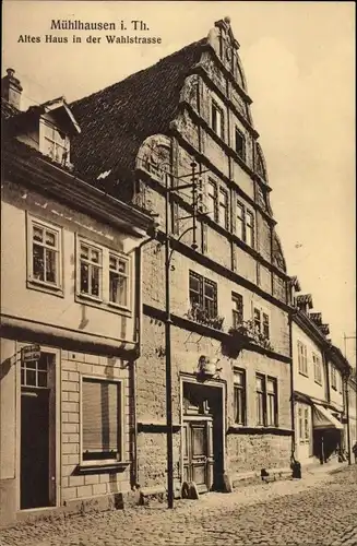 Ak Mühlhausen in Thüringen, Altes Haus in der Wahlstraße