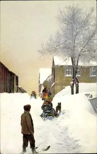 Ak Oberwiesenthal im Erzgebirge, Sportheim Jägerhof, Nenke u. Ostermayer, Serie V Nr. 144