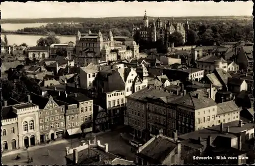 Ak Schwerin in Mecklenburg, Blick vom Dom