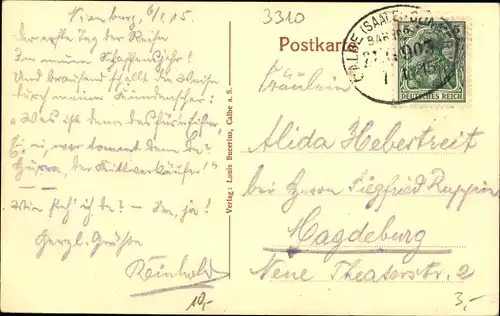 Ak Calbe an der Saale, Teilansicht, Saale