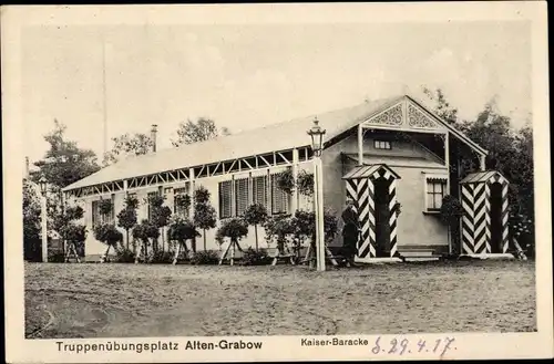 Ak Altengrabow Möckern in Sachsen Anhalt, Truppenübungsplatz, Kaiserbaracke