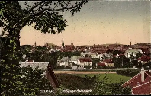 Ak Arnstadt in Thüringen, Blick vom Rabenhold
