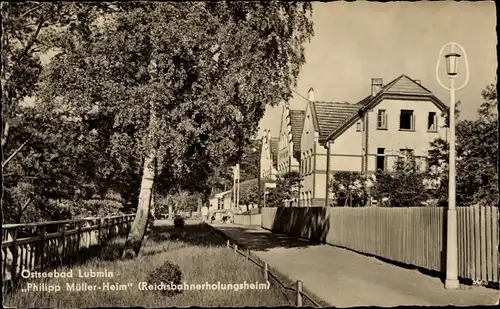 Ak Ostseebad Lubmin in Pommern, Philipp Müller-Heim, Reichsbahnerholungsheim