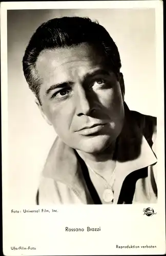 Ak Schauspieler Rossano Brazzi, Portrait, Ufa Film