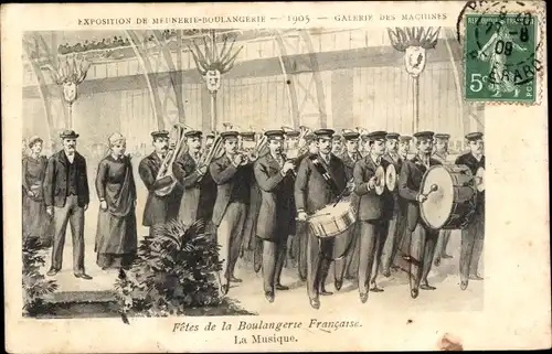 Ak Exposition de Meunerie-Boulangerie 1905, Fetes de la Boulangerie Francaise, La Musique