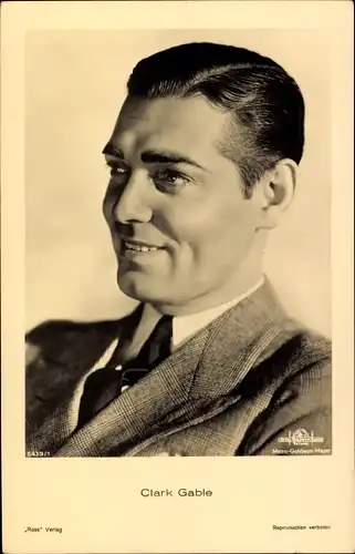 Ak Schauspieler Clark Gable, Portrait, Ross Verlag 6439/1