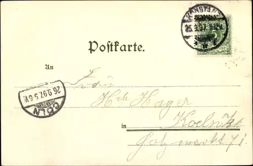 Künstler Litho Mutter, K., Singen Hohentwiel im Kreis Konstanz, Burgruine