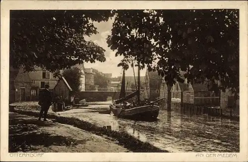 Ak Otterndorf an der Niederelbe, Partie an der Medem