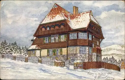 Künstler Ak Braunlage im Oberharz, Helenenhof